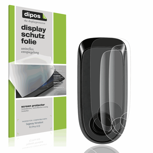 Matte Displayschutzfolie von dipos passend für Segway Ninebot F2 Pro II D, präziser Zuschnitt und blasenfrei montiert