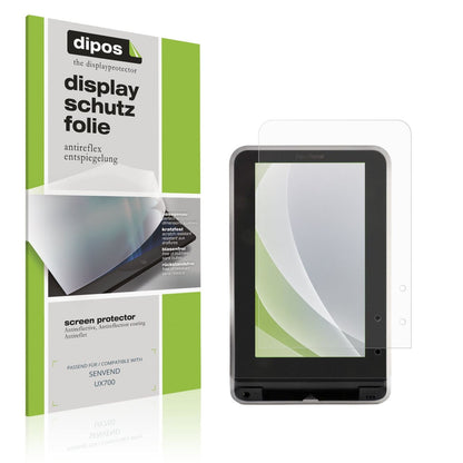 Matte Displayschutzfolie von dipos passend für SENVEND UX700, präziser Zuschnitt und blasenfrei montiert