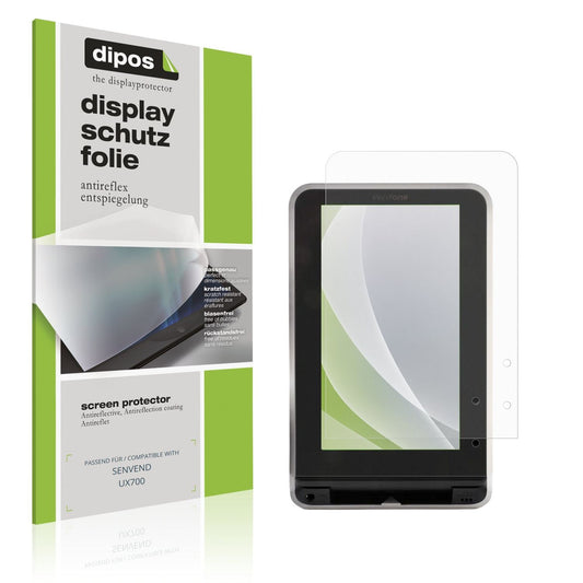 Matte Displayschutzfolie von dipos passend für SENVEND UX700, präziser Zuschnitt und blasenfrei montiert