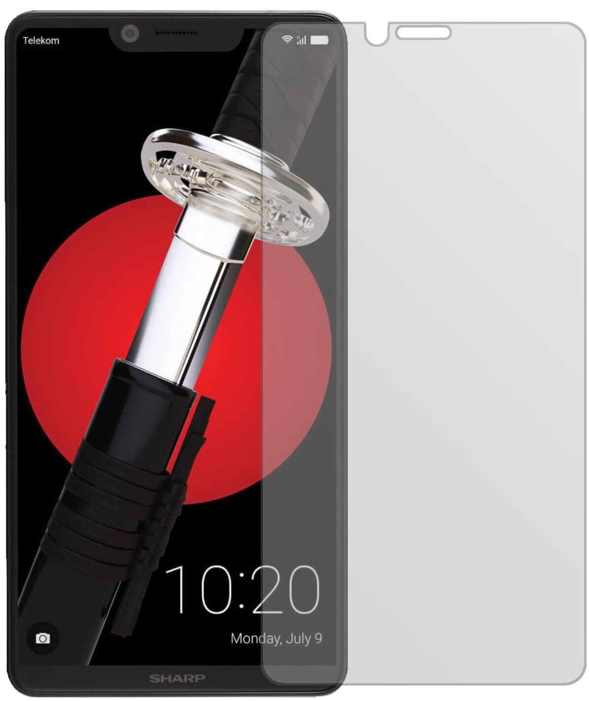 Matte Displayschutzfolie von dipos passend für Sharp Aquos D10, präziser Zuschnitt und blasenfrei montiert