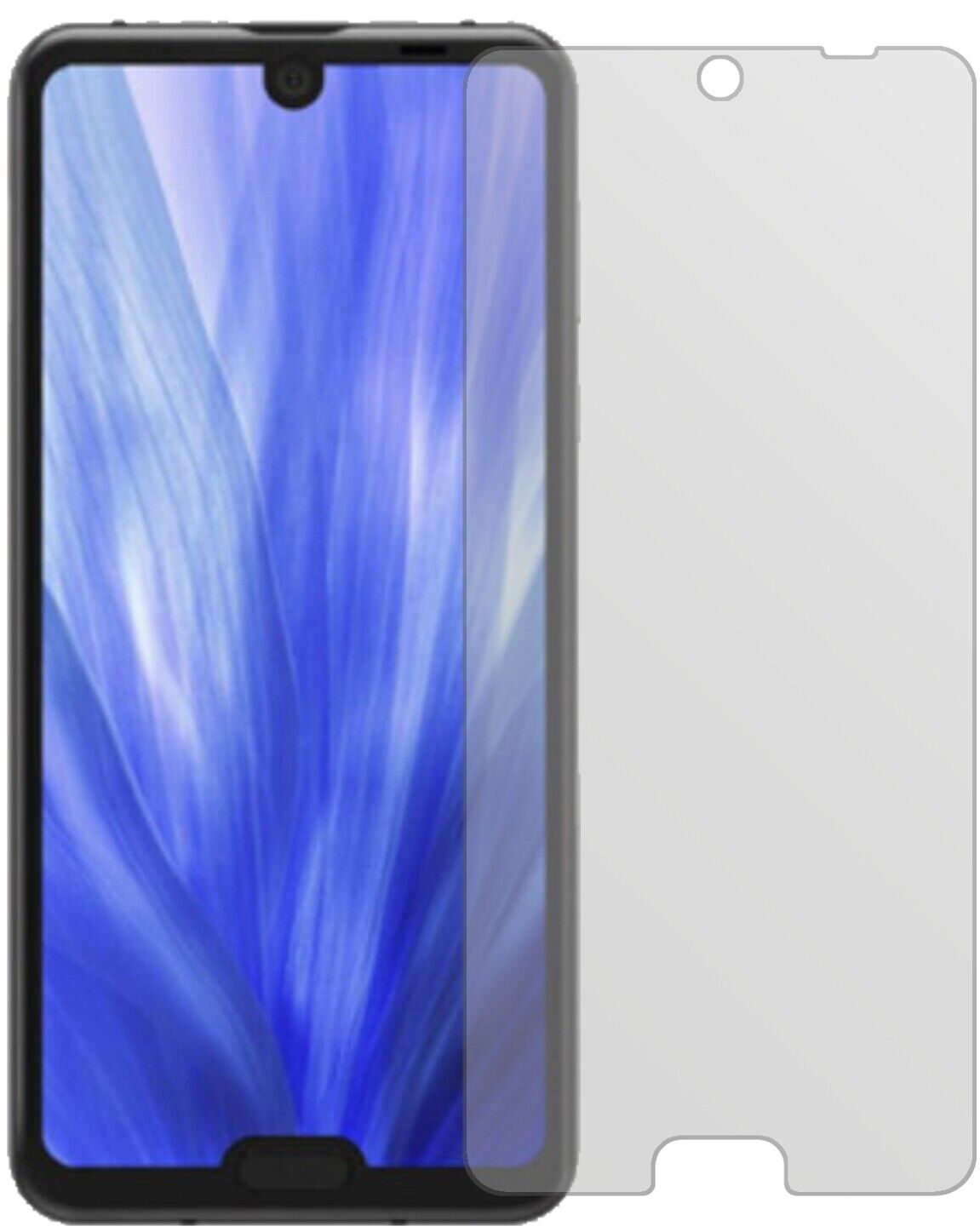 Matte Displayschutzfolie von dipos passend für Sharp Aquos R3, präziser Zuschnitt und blasenfrei montiert