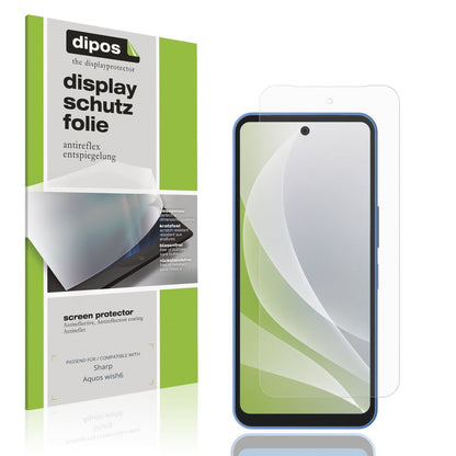 Matte Displayschutzfolie von dipos passend für Sharp Aquos wish6, präziser Zuschnitt und blasenfrei montiert