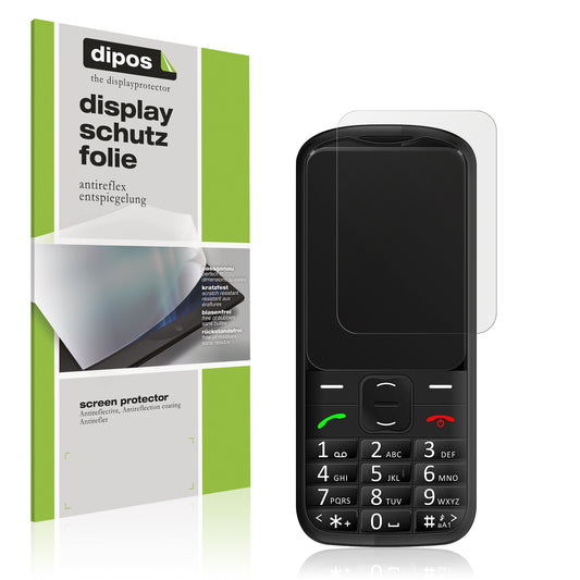 Matte Displayschutzfolie von dipos passend für Simvalley Mobile Seniorenhandy, präziser Zuschnitt und blasenfrei montiert