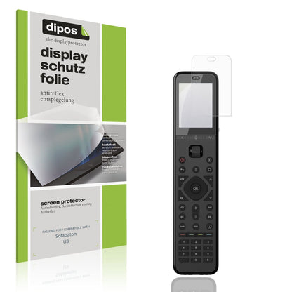 Matte Displayschutzfolie von dipos passend für Sofabaton U3, präziser Zuschnitt und blasenfrei montiert