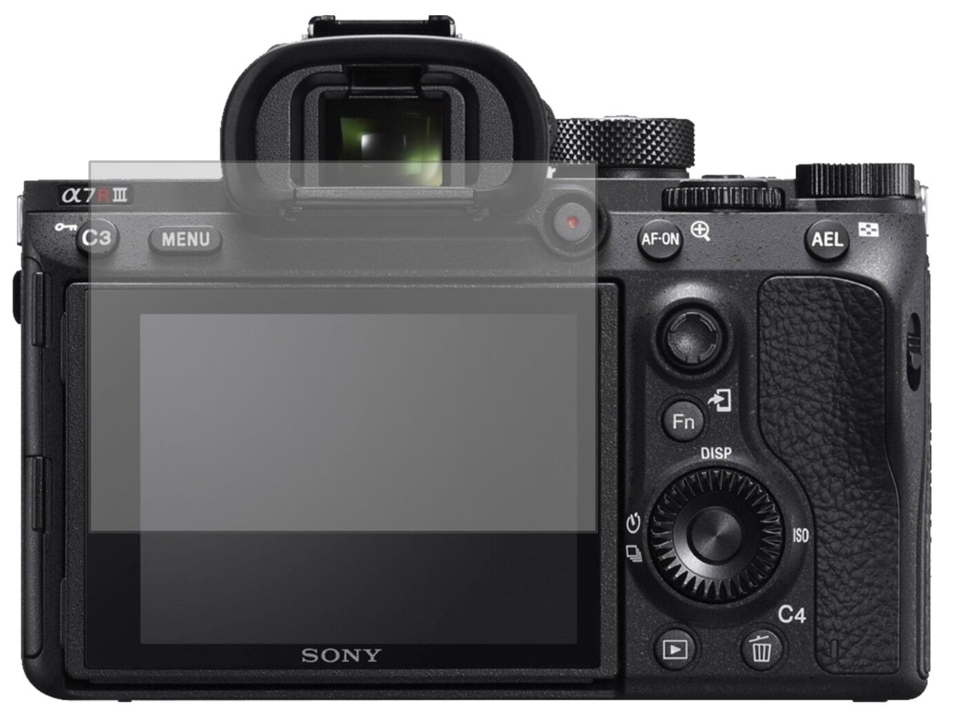 Matte Displayschutzfolie von dipos passend für Sony Alpha 7R III, präziser Zuschnitt und blasenfrei montiert