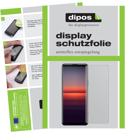 Matte Displayschutzfolie von dipos passend für Sony Xperia 5 II, präziser Zuschnitt und blasenfrei montiert