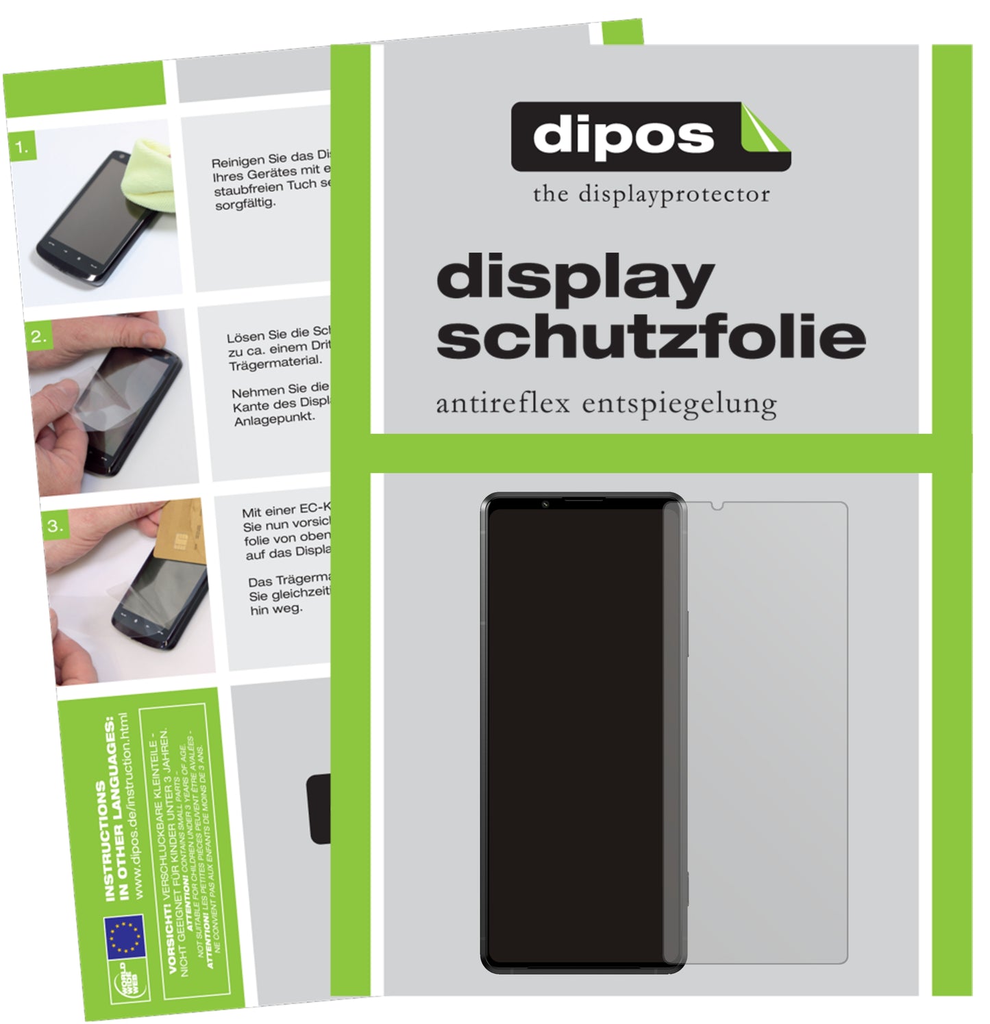 Matte Displayschutzfolie von dipos passend für Sony Xperia Pro-I, präziser Zuschnitt und blasenfrei montiert