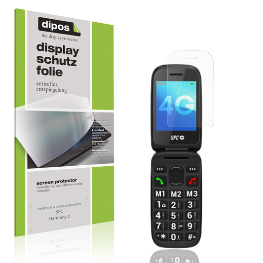 Matte Displayschutzfolie von dipos passend für SPC Harmony 2, präziser Zuschnitt und blasenfrei montiert
