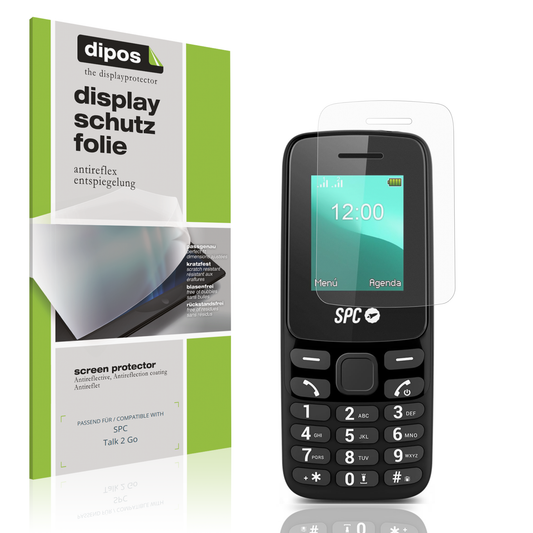 Matte Displayschutzfolie von dipos passend für SPC Talk 2 Go, präziser Zuschnitt und blasenfrei montiert