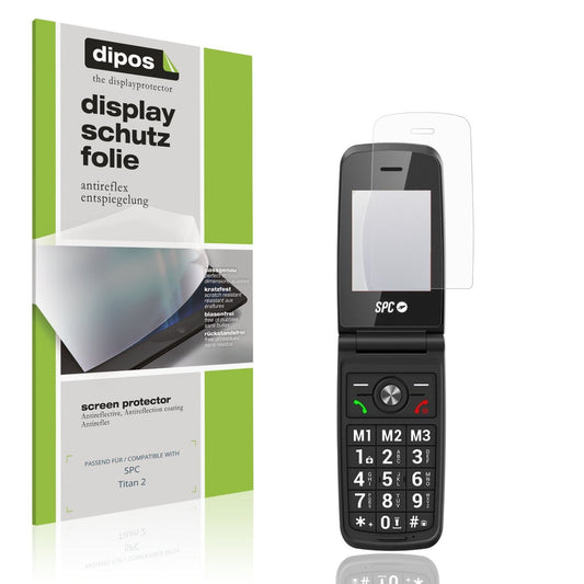 Matte Displayschutzfolie von dipos passend für SPC Titan 2, präziser Zuschnitt und blasenfrei montiert