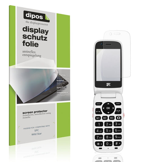 Matte Displayschutzfolie von dipos passend für SPC Wild Star, präziser Zuschnitt und blasenfrei montiert