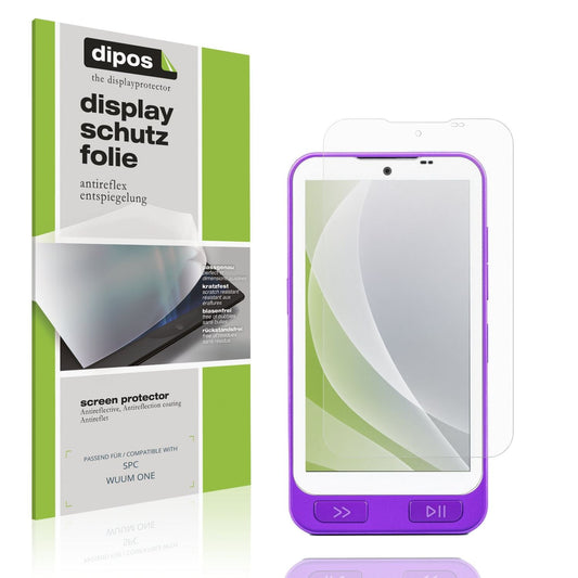 Matte Displayschutzfolie von dipos passend für SPC WUUM ONE, präziser Zuschnitt und blasenfrei montiert