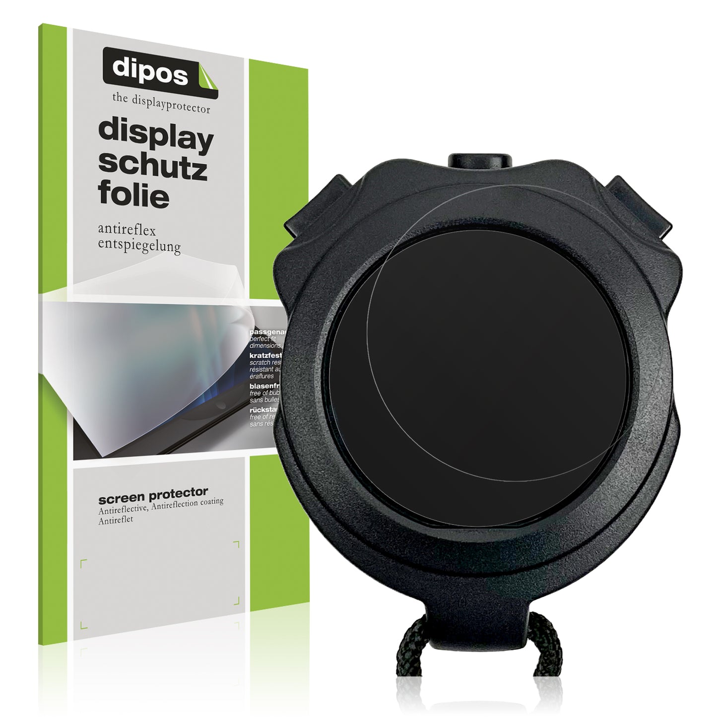 Matte Displayschutzfolie von dipos passend für Stoptec Stoppuhr HC-5, präziser Zuschnitt und blasenfrei montiert