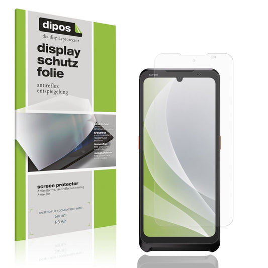 Matte Displayschutzfolie von dipos passend für Sunmi P3 Air, präziser Zuschnitt und blasenfrei montiert