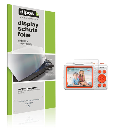 Matte Displayschutzfolie von dipos passend für Suoxiom A8, präziser Zuschnitt und blasenfrei montiert