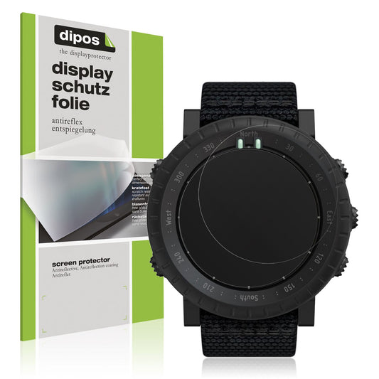 Matte Displayschutzfolie von dipos passend für Suunto Core Alpha, präziser Zuschnitt und blasenfrei montiert