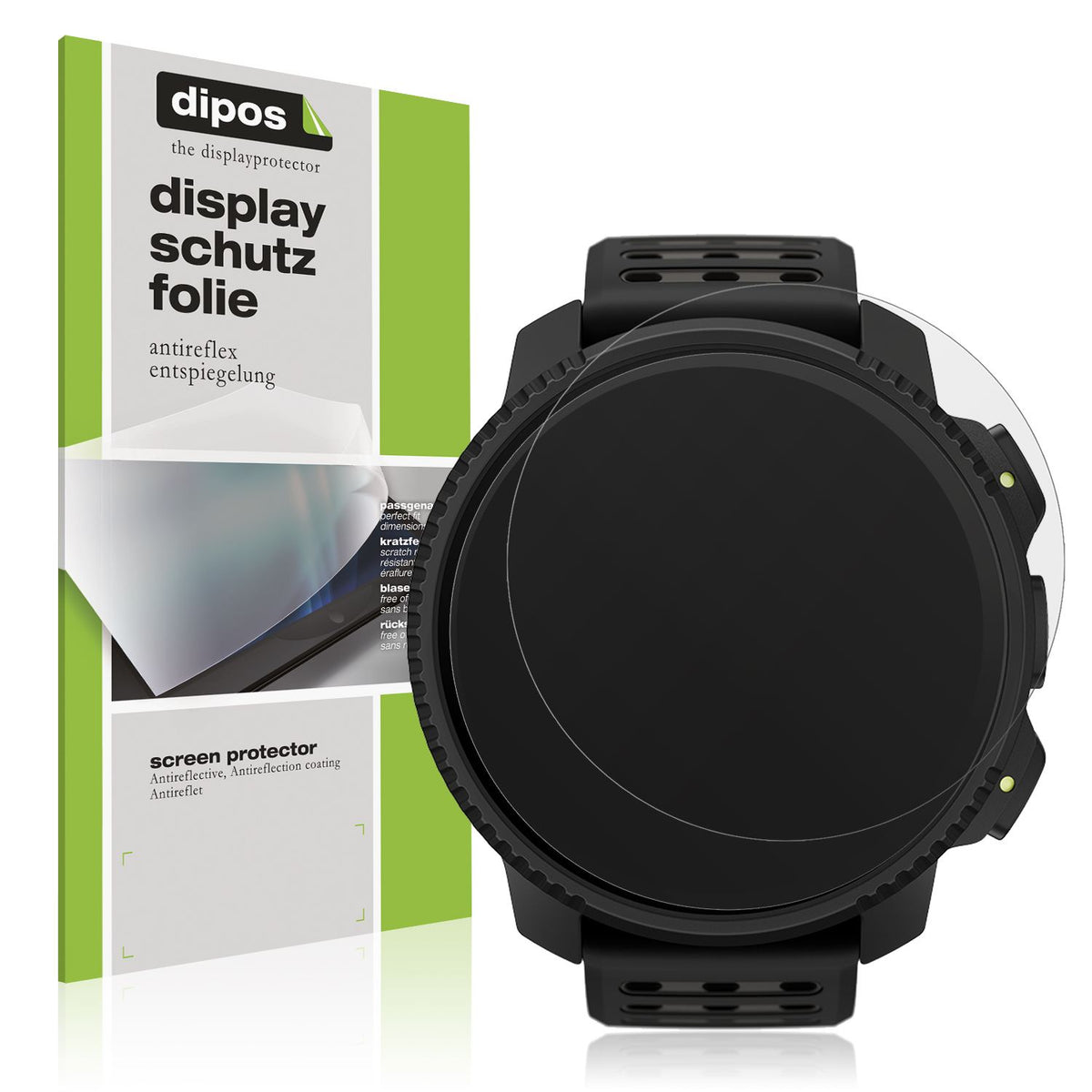 Matte Displayschutzfolie von dipos passend für Suunto Vertical 2, präziser Zuschnitt und blasenfrei montiert