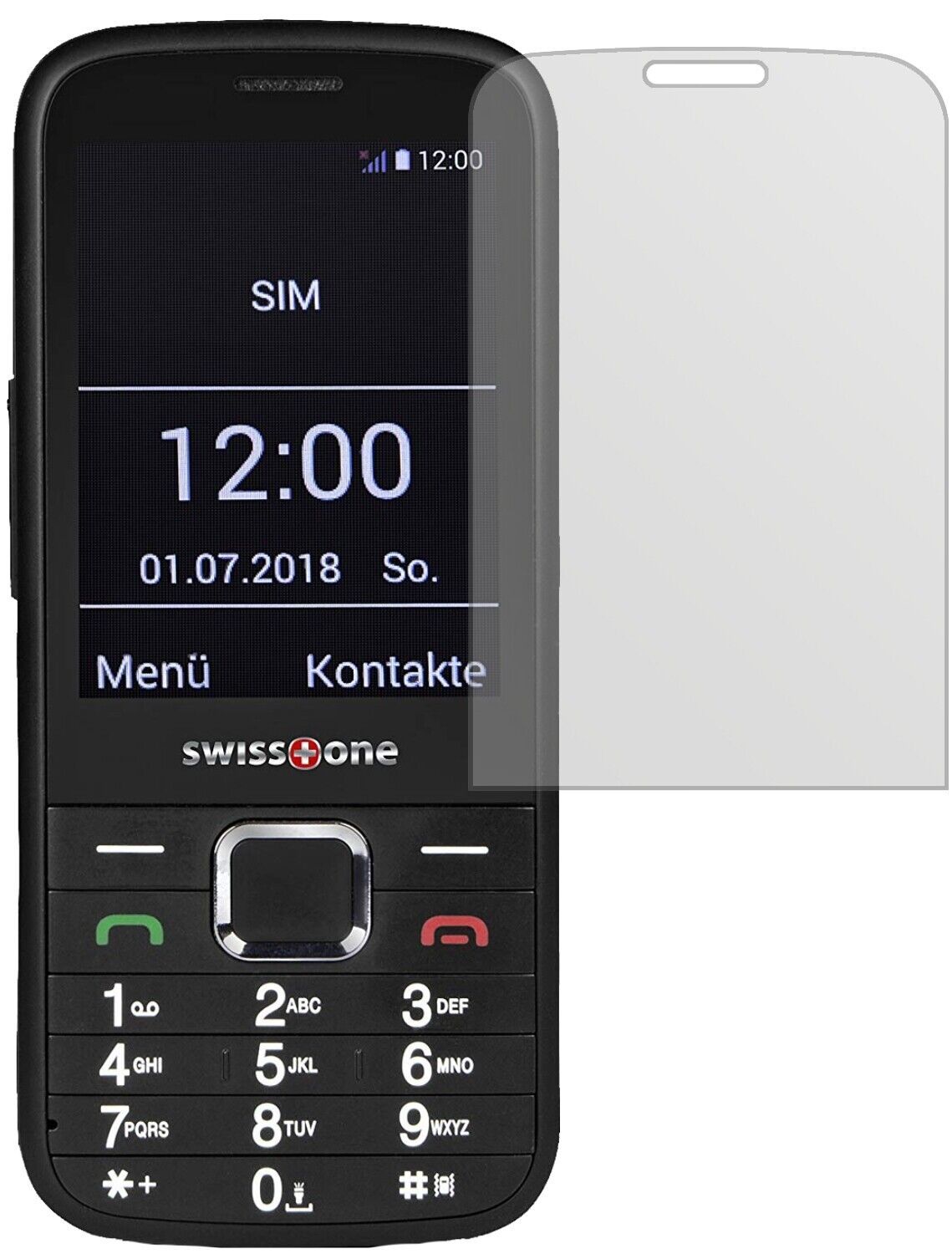 Matte Displayschutzfolie von dipos passend für Swisstone BBM 570, präziser Zuschnitt und blasenfrei montiert