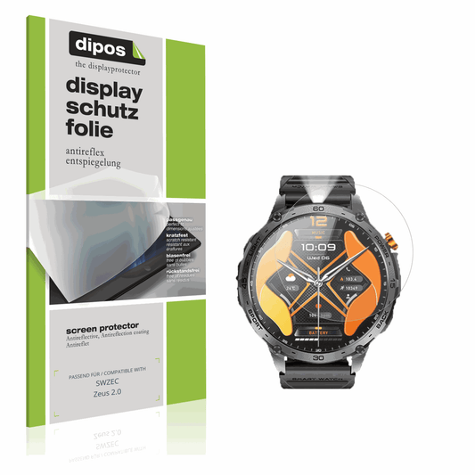 Matte Displayschutzfolie von dipos passend für SWZEC Zeus 2.0, präziser Zuschnitt und blasenfrei montiert