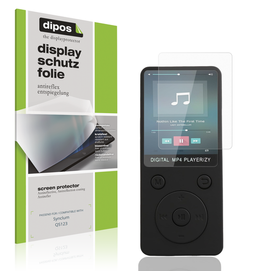 Matte Displayschutzfolie von dipos passend für Synclum QS123, präziser Zuschnitt und blasenfrei montiert