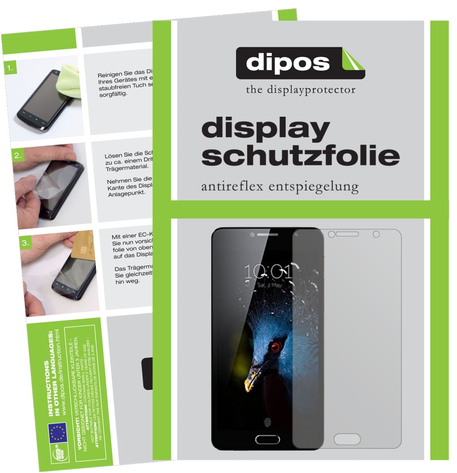 Matte Displayschutzfolie von dipos passend für TCL Flash Plus 2, präziser Zuschnitt und blasenfrei montiert