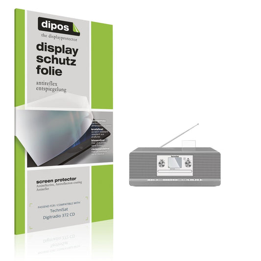 Matte Displayschutzfolie von dipos passend für TechniSat Digitradio 372 CD, präziser Zuschnitt und blasenfrei montiert