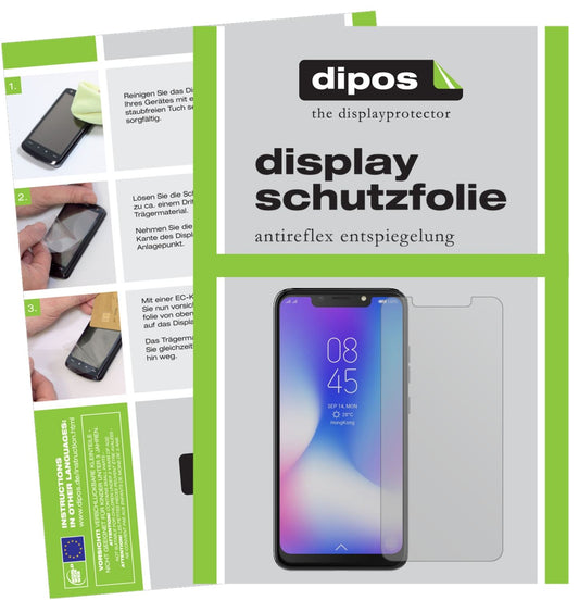 Matte Displayschutzfolie von dipos passend für Tecno Camon 11 Pro, präziser Zuschnitt und blasenfrei montiert