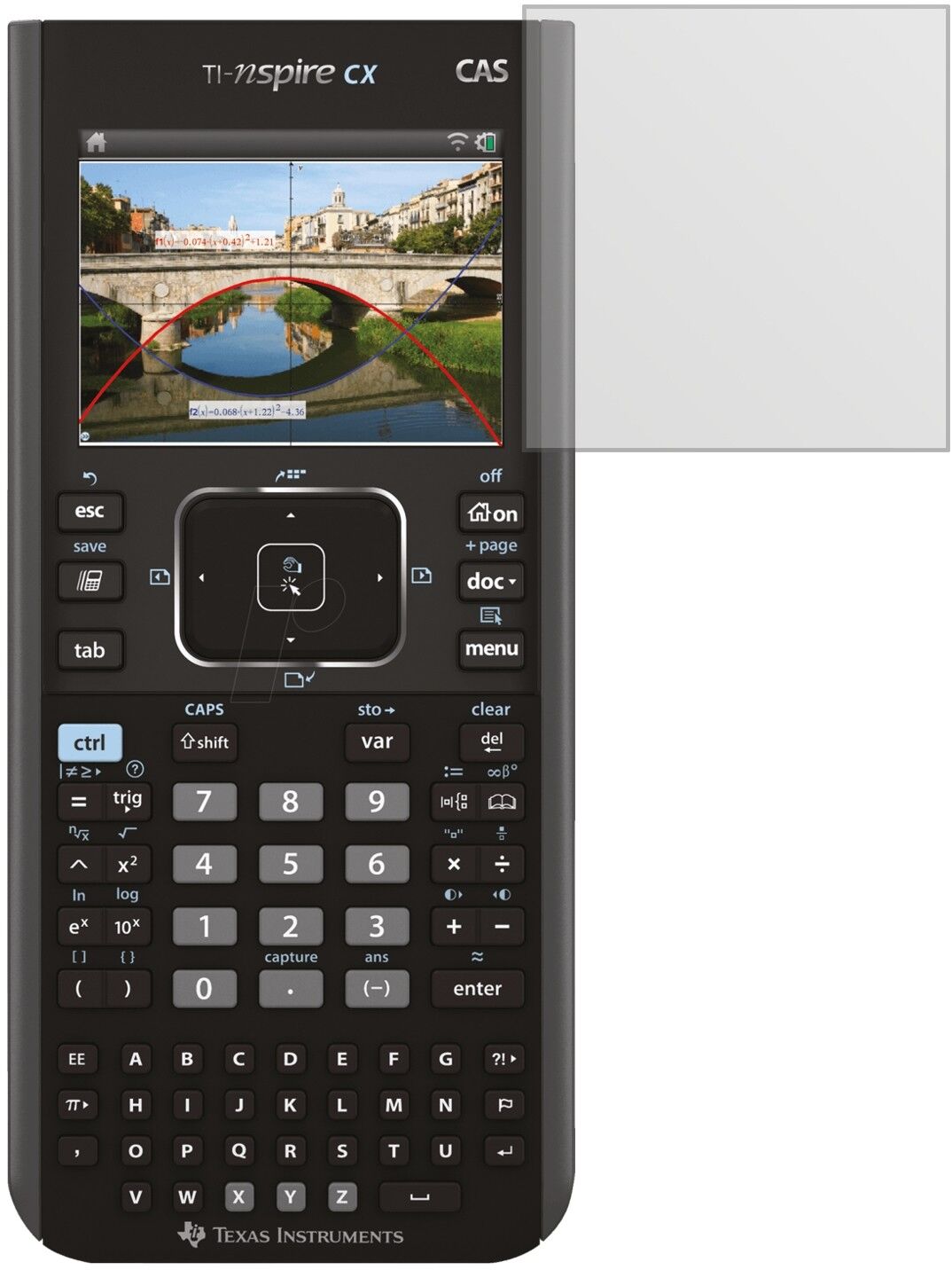 Matte Displayschutzfolie von dipos passend für Texas Instruments TI Nspire CX CAS Taschenrechner, präziser Zuschnitt und blasenfrei montiert