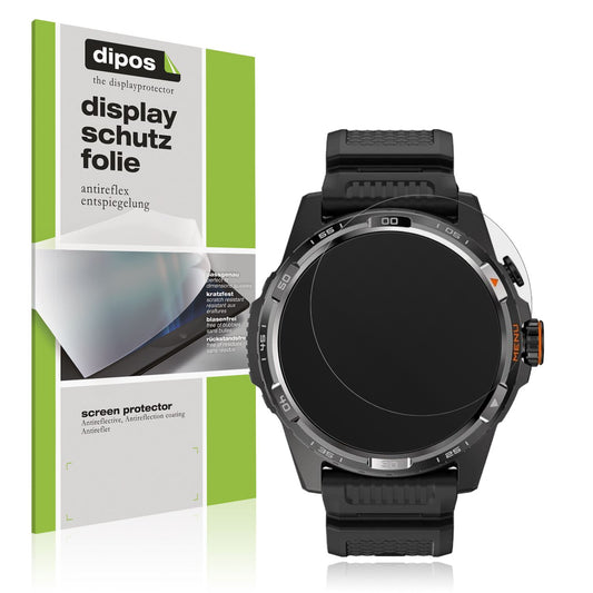 Matte Displayschutzfolie von dipos passend für ticWatch Atlas, präziser Zuschnitt und blasenfrei montiert