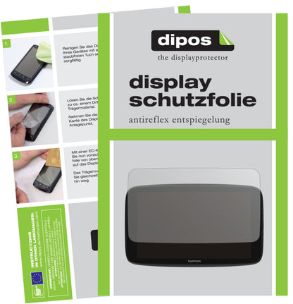 Matte Displayschutzfolie von dipos passend für TomTom GO Discover 7 Zoll, präziser Zuschnitt und blasenfrei montiert