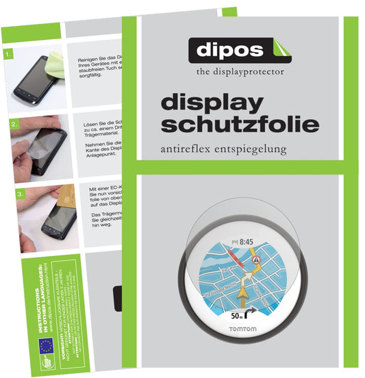 Matte Displayschutzfolie von dipos passend für TomTom Vio, präziser Zuschnitt und blasenfrei montiert