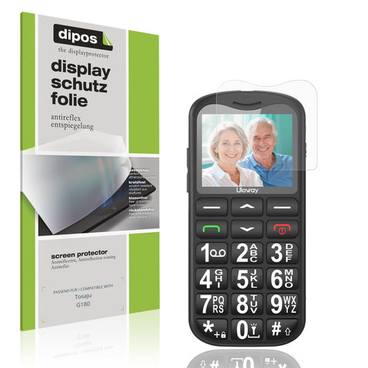 Matte Displayschutzfolie von dipos passend für Tosaju G180, präziser Zuschnitt und blasenfrei montiert