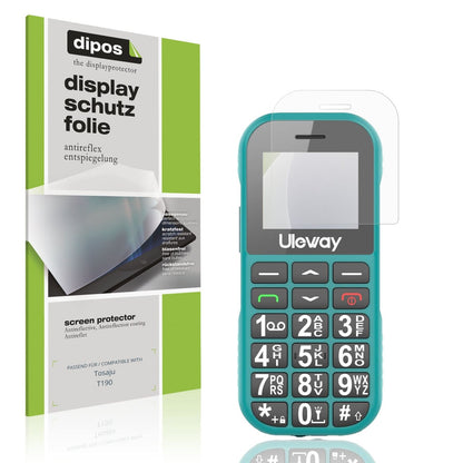 Matte Displayschutzfolie von dipos passend für Tosaju T190, präziser Zuschnitt und blasenfrei montiert