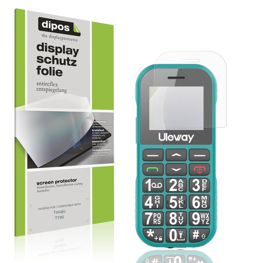 Matte Displayschutzfolie von dipos passend für Tosaju T190, präziser Zuschnitt und blasenfrei montiert