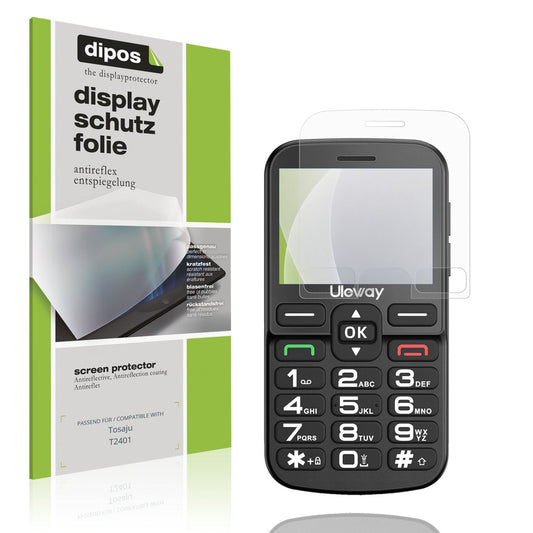Matte Displayschutzfolie von dipos passend für Tosaju T2401, präziser Zuschnitt und blasenfrei montiert