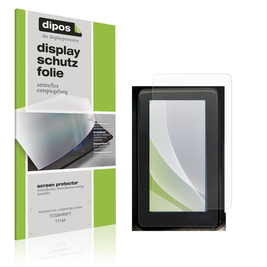 Matte Displayschutzfolie von dipos passend für TOSBARRFT T71M, präziser Zuschnitt und blasenfrei montiert