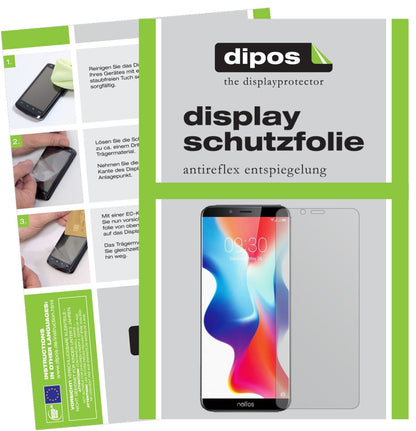 Matte Displayschutzfolie von dipos passend für TP-Link Neffos X9, präziser Zuschnitt und blasenfrei montiert