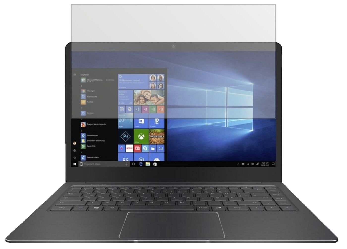 Matte Displayschutzfolie von dipos passend für Trekstor Primebook P14, präziser Zuschnitt und blasenfrei montiert