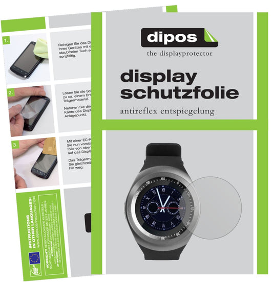 Matte Displayschutzfolie von dipos passend für TrendGeek TG-SW1 Smartwatch, präziser Zuschnitt und blasenfrei montiert