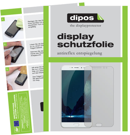 Matte Displayschutzfolie von dipos passend für Uhans Max 2, präziser Zuschnitt und blasenfrei montiert