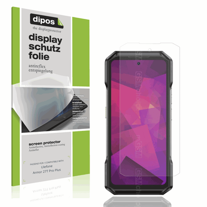 Matte Displayschutzfolie von dipos passend für Ulefone Armor 27T Pro Plus, präziser Zuschnitt und blasenfrei montiert
