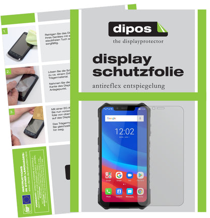 Matte Displayschutzfolie von dipos passend für Ulefone Armor 6, präziser Zuschnitt und blasenfrei montiert