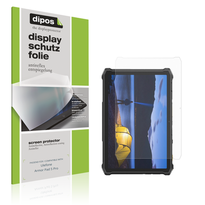 Matte Displayschutzfolie von dipos passend für Ulefone Armor Pad 5 Pro, präziser Zuschnitt und blasenfrei montiert