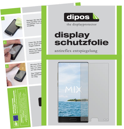 Matte Displayschutzfolie von dipos passend für Ulefone Mix, präziser Zuschnitt und blasenfrei montiert