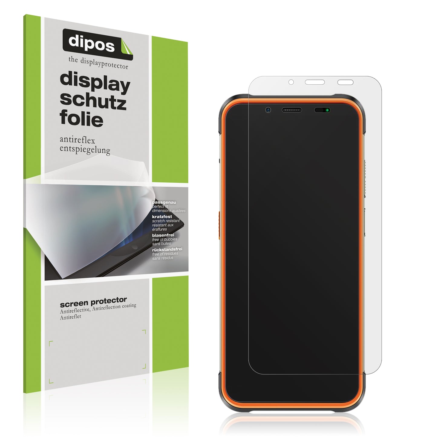 Matte Displayschutzfolie von dipos passend für Ulefone Power Armor 16s, präziser Zuschnitt und blasenfrei montiert