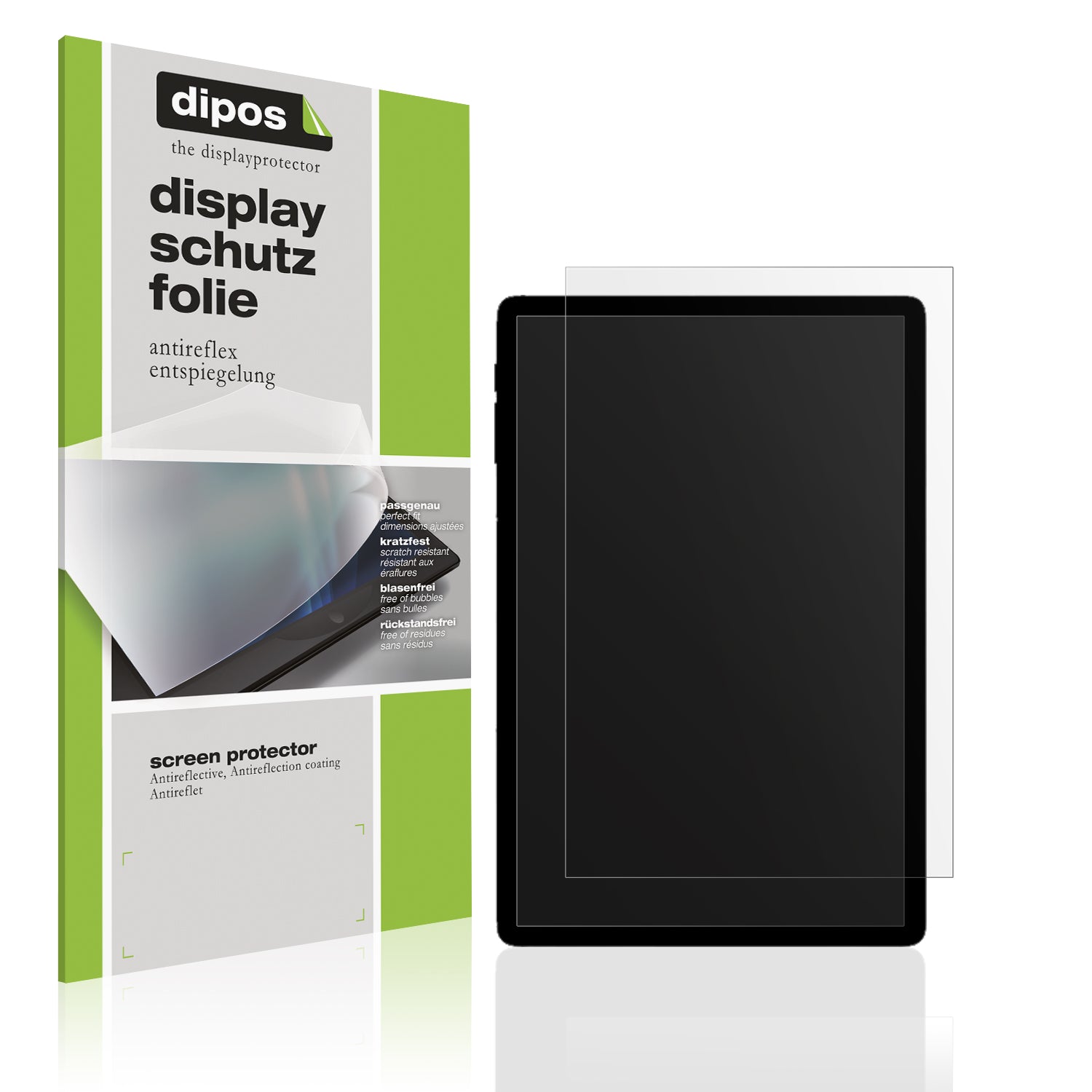 Matte Displayschutzfolie von dipos passend für Ulefone Tab A10 Pro, präziser Zuschnitt und blasenfrei montiert