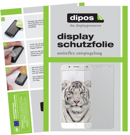 Matte Displayschutzfolie von dipos passend für Ulefone Tiger, präziser Zuschnitt und blasenfrei montiert
