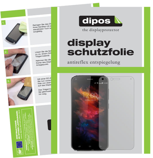 Matte Displayschutzfolie von dipos passend für Umi Diamond X, präziser Zuschnitt und blasenfrei montiert