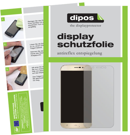 Matte Displayschutzfolie von dipos passend für Umidigi Rome X, präziser Zuschnitt und blasenfrei montiert