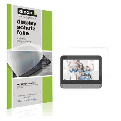 Matte Displayschutzfolie von dipos passend für URPIZY 1223 Türspion Display, präziser Zuschnitt und blasenfrei montiert